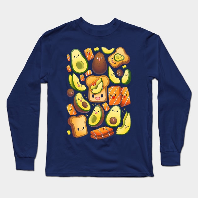 Avocado Toast Long Sleeve T-Shirt by Vallina84